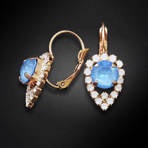 Auskarai "Dīva (Ocean DeLite)" su Swarovski™ kristalais